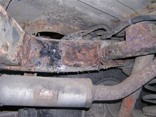 Repairing nissan frame #2