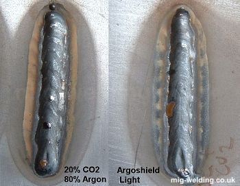 Argon mix vs argoshield shielding gas