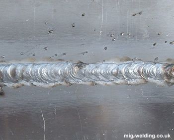 Much neater aluminium mig weld