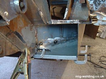 Repair section tack weld