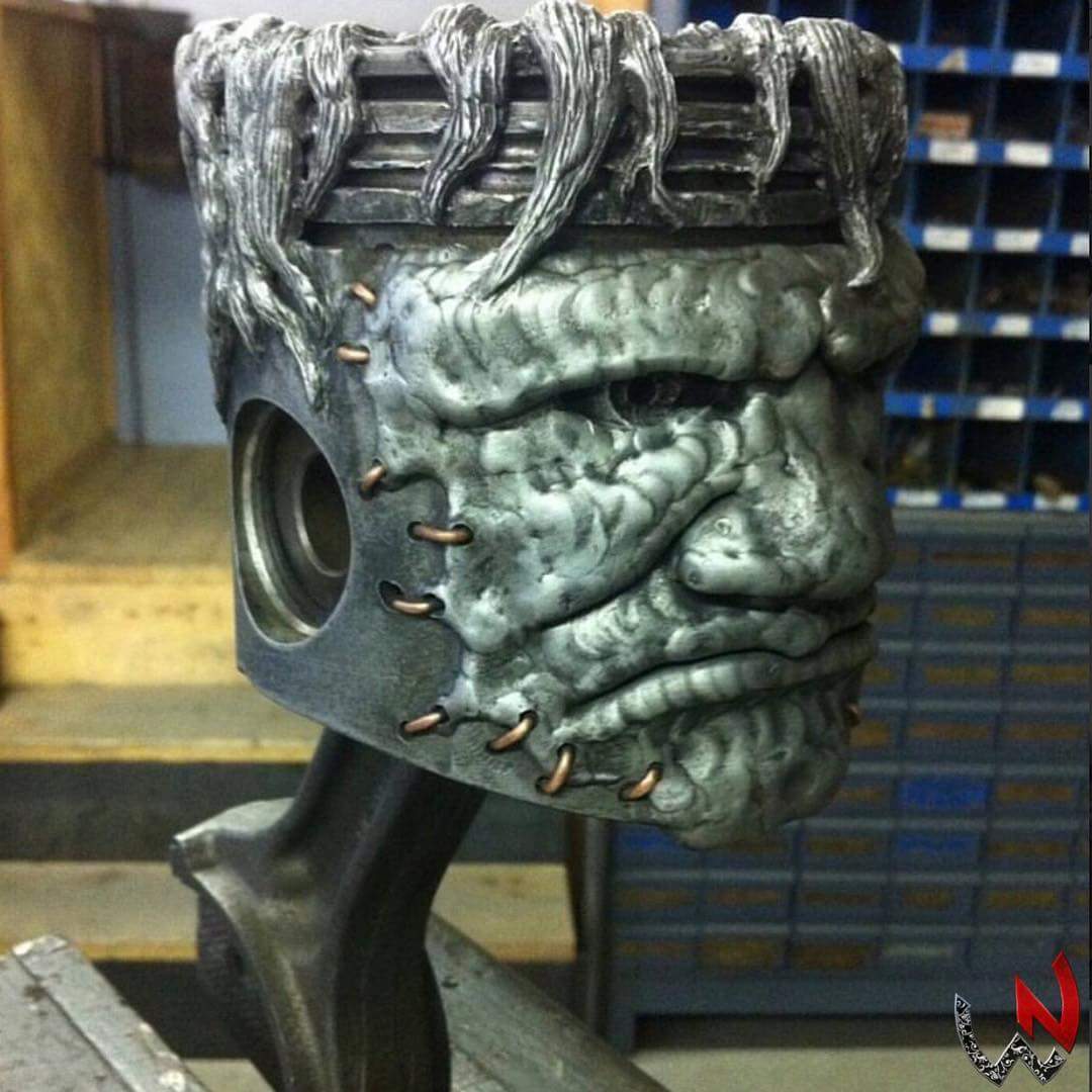 Piston Carving; Skull | MIG Welding Forum