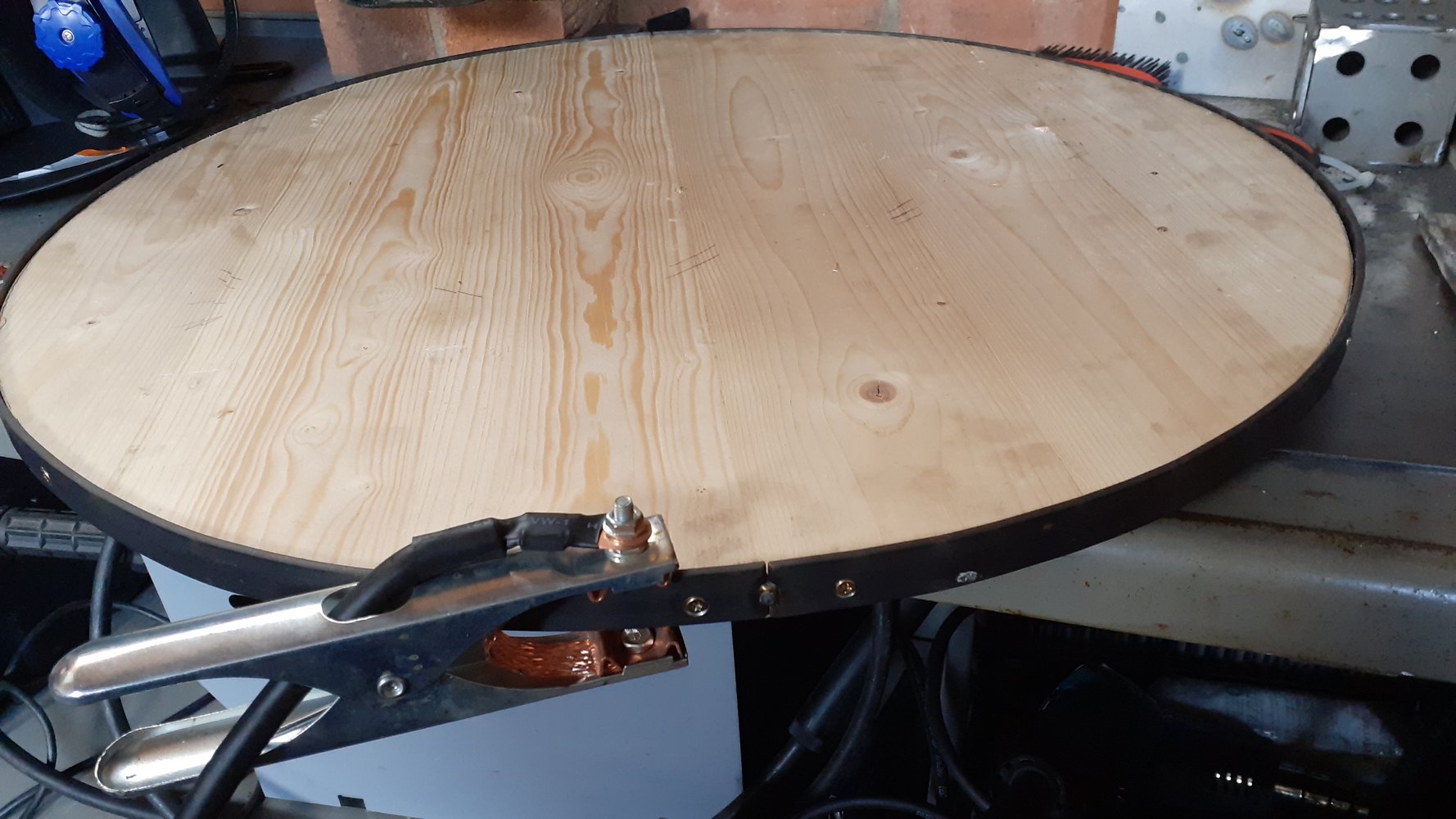 Clock face being welded.jpg
