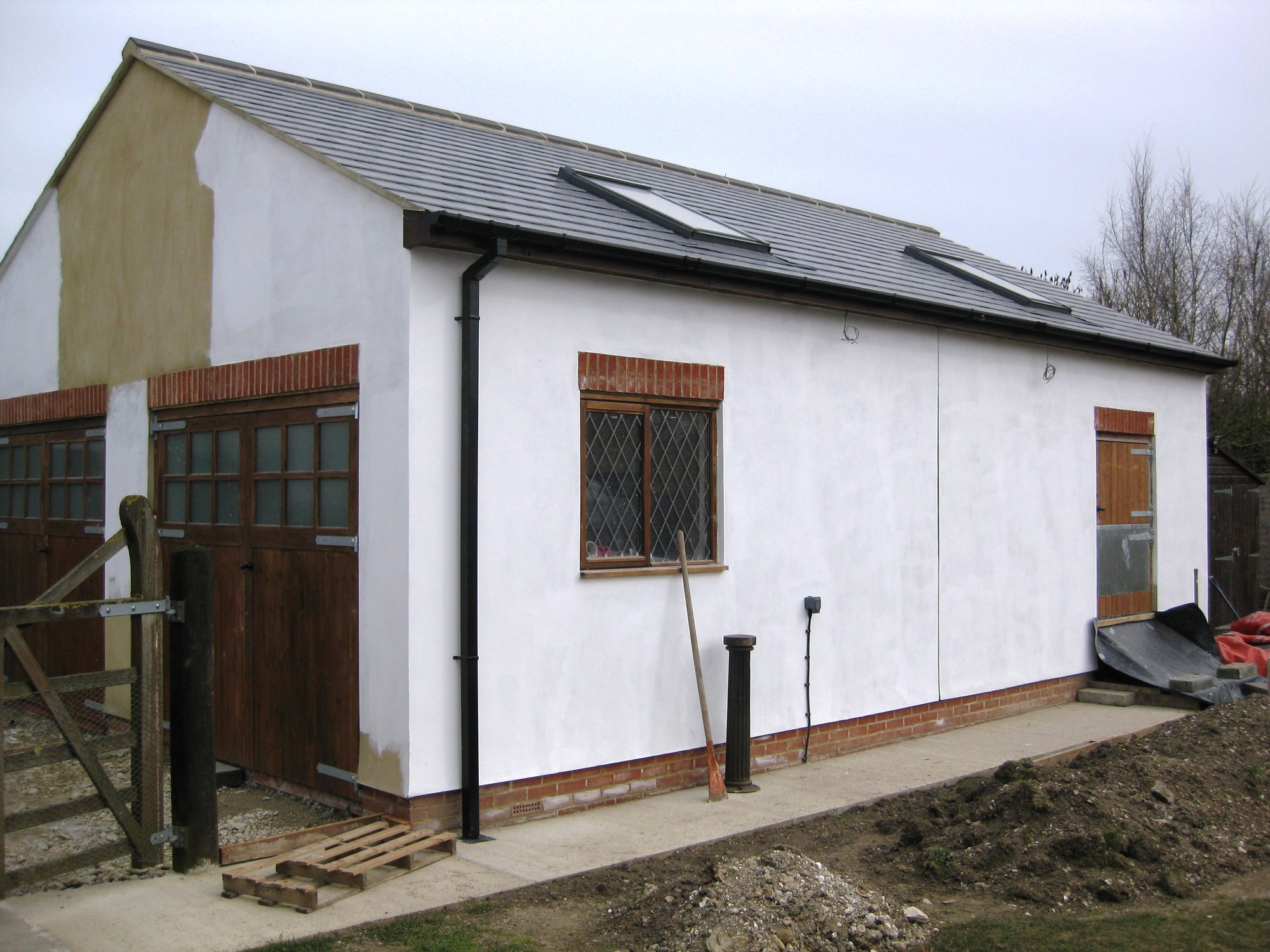 garage outside part painted1.JPG