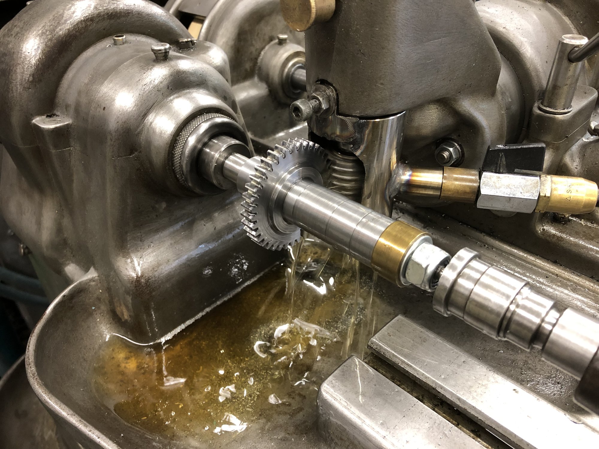 Mikron cutting a tumbler gear.JPG