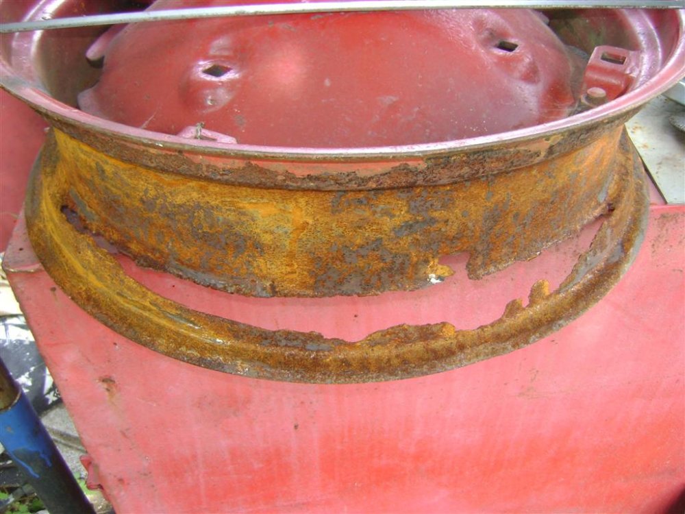 Repairing a rotted out farm tractor rim. MIG Welding Forum
