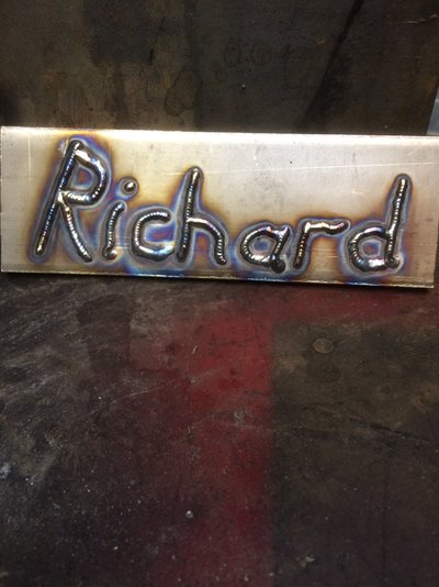 Writing with weld | MIG Welding Forum