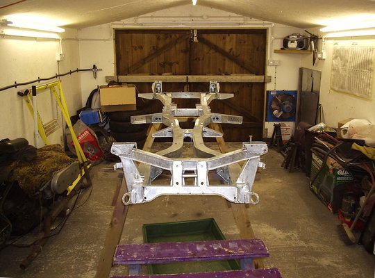 Chassis on trestles.JPG Chassis on trestles.JPG
