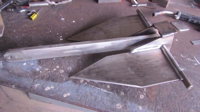 Built two anchors for my boat that I am doing up MIG ...