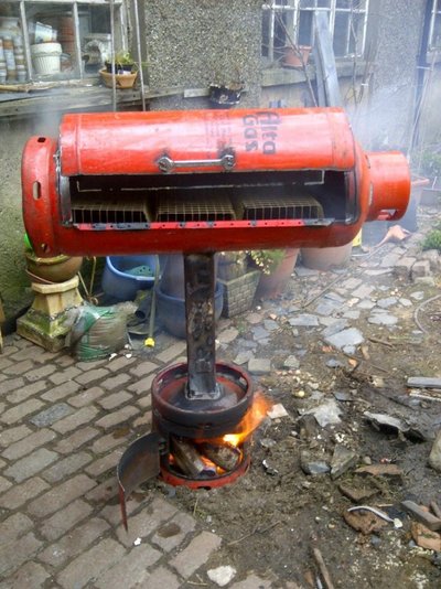 Cutting a gas bottle for a wood burner? | MIG Welding Forum