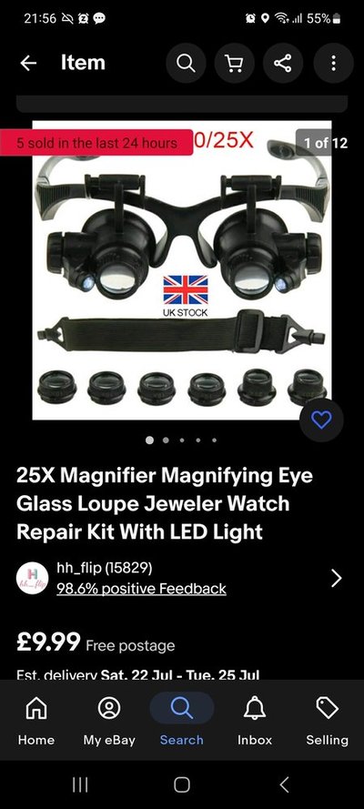 Magnifying Glass with Led Light x2 Headset. Free Hands!