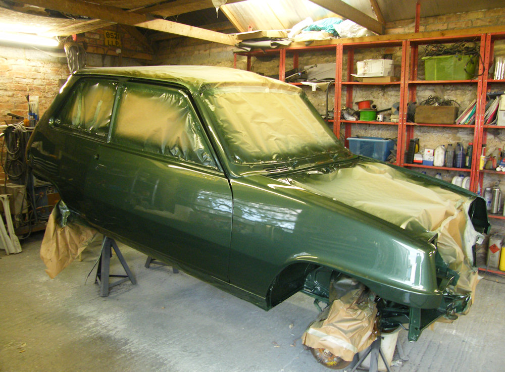 Spraying Metallic Paint
