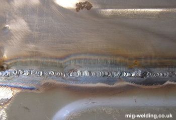 TIG weld on floor panel