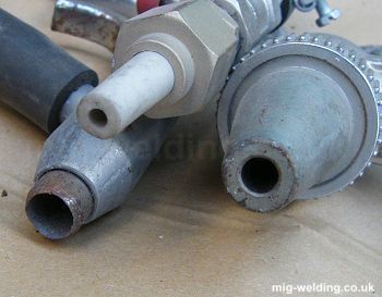 Various size sandblaster nozzles