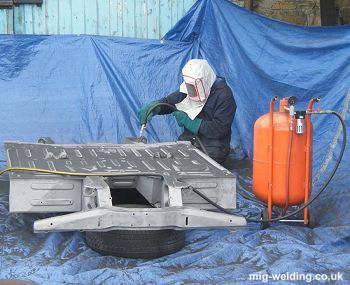 DIY Sandblasting equipment and technique