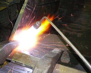 Torch used to preheat hardox prior to welding
