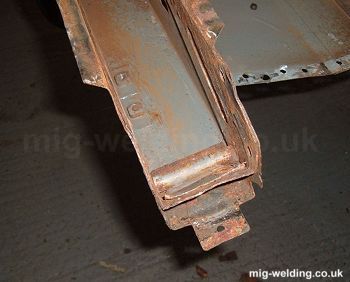 Rusty bits cut away