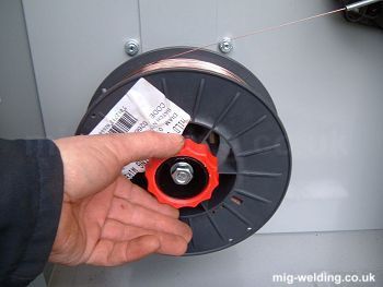 Tensioning MIG wire reel